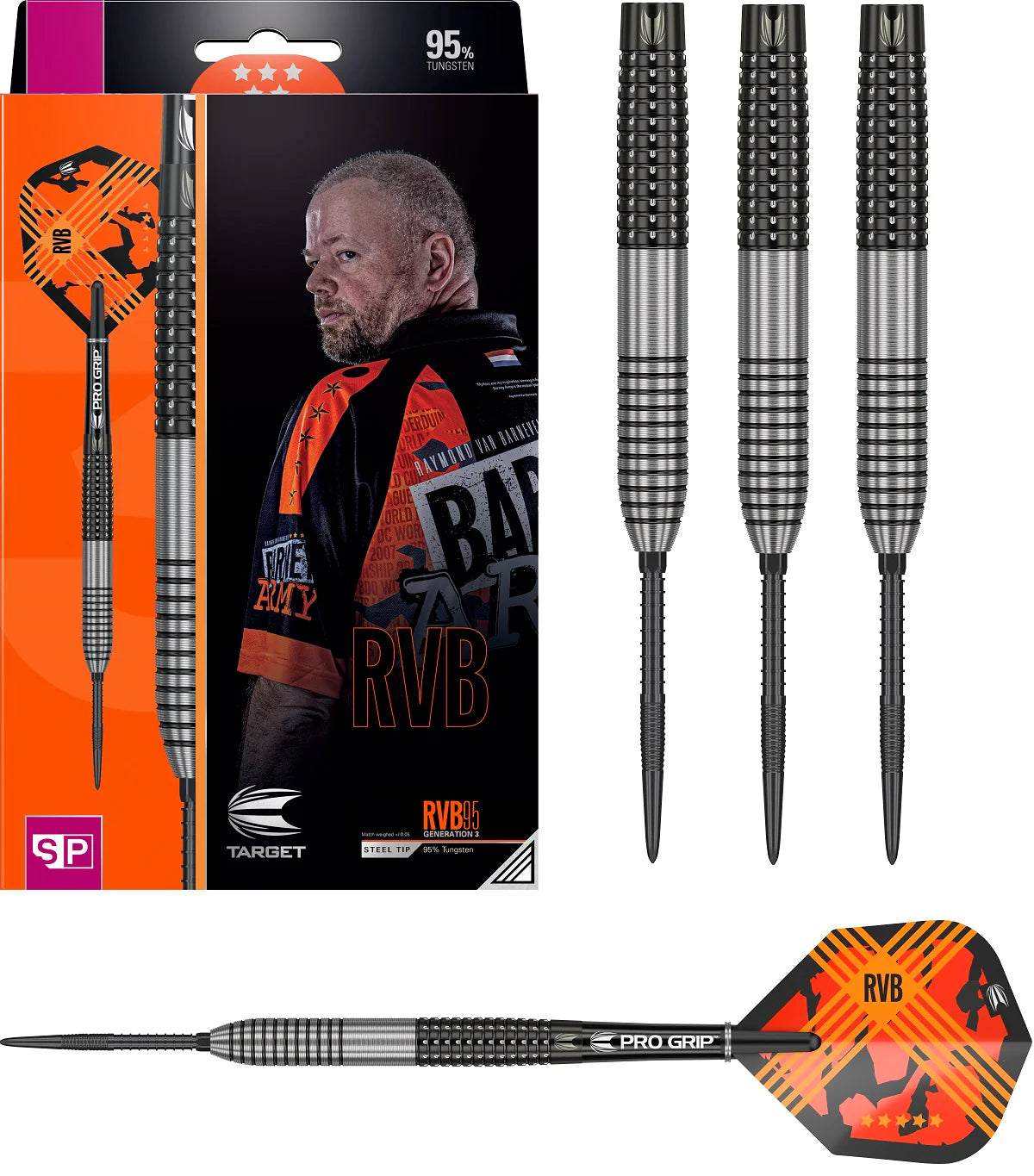 TARGET - RAYMOND VAN BARNEVELD - RVB95 G3 95% - SWISS POINT - 95% - 21g/23g/25g