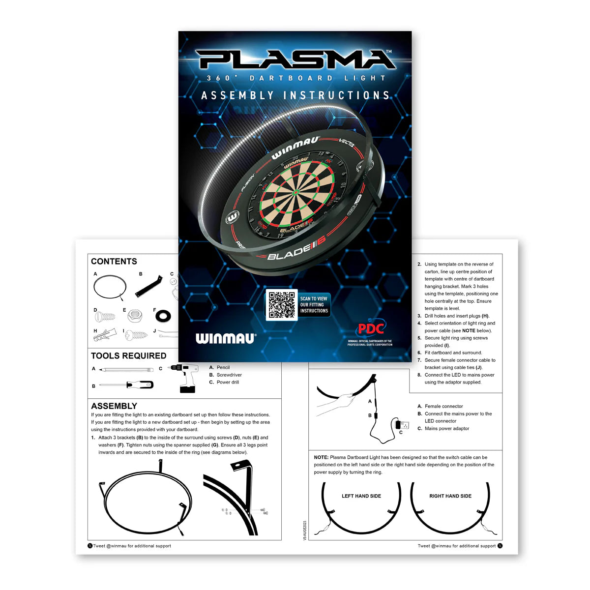 WINMAU - PLASMA 'ICE 360' - LED DARTBOARD LIGHTING SYSTEM