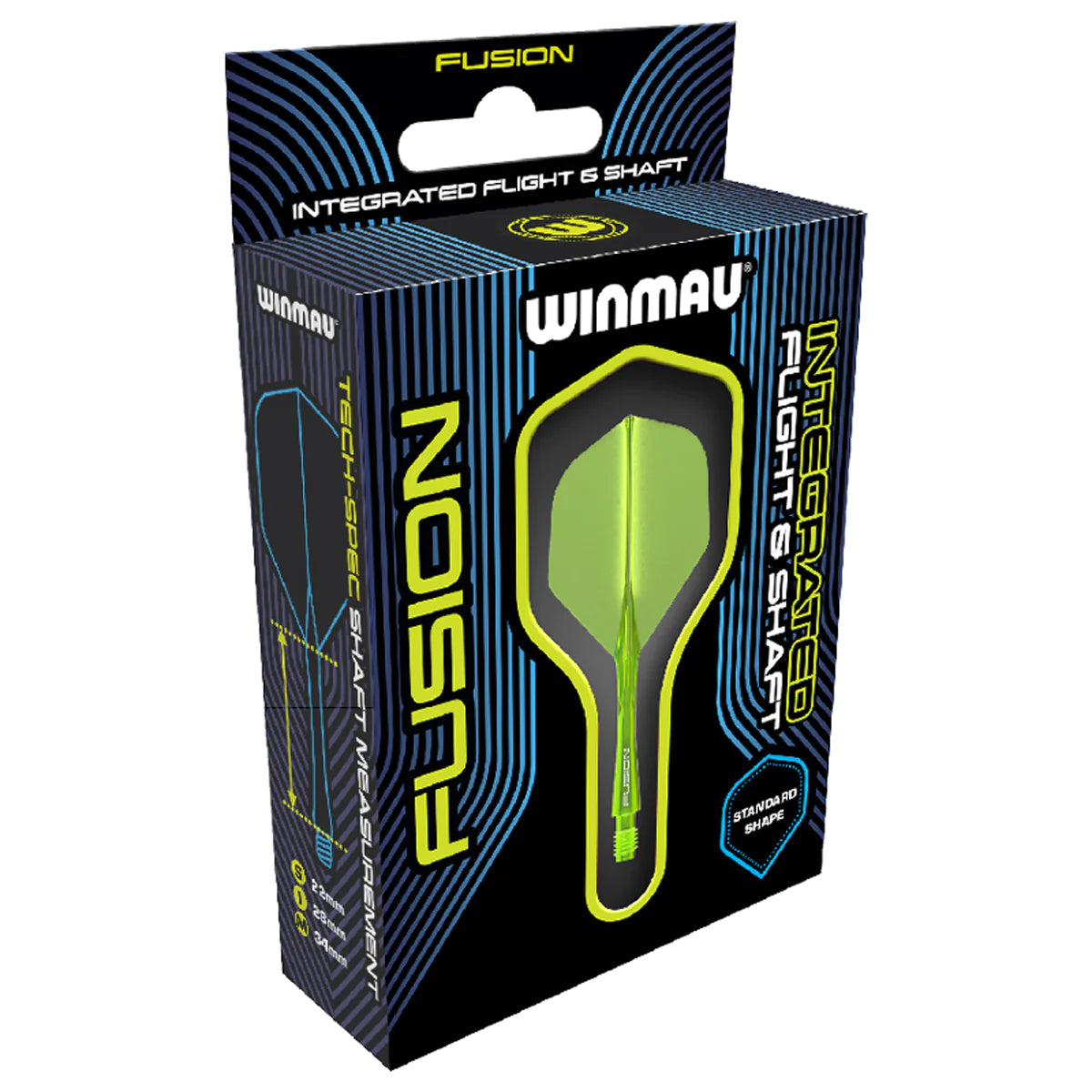 WINMAU - WINMAU FUSION - YELLOW - STANDARD (No.2) - INTEGRATED FLIGHTS - YELLOW