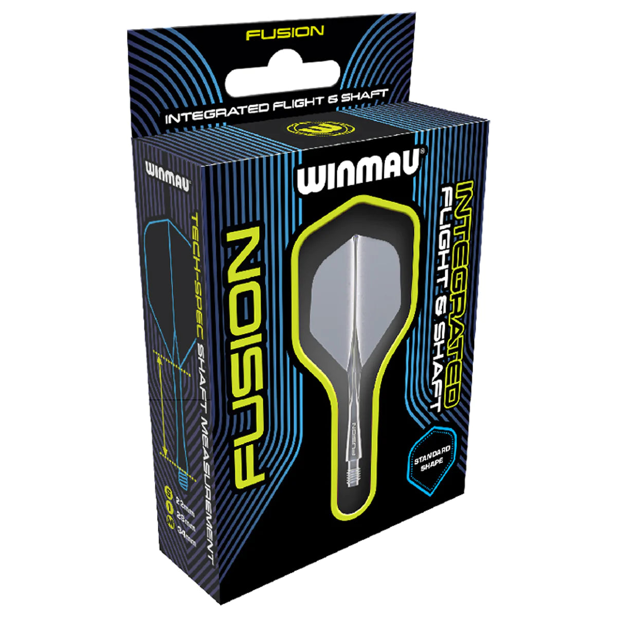 WINMAU - WINMAU FUSION - GREY SMOKE - STANDARD (No.2)- INTEGRATED FLIGHTS - GREY SMOKE