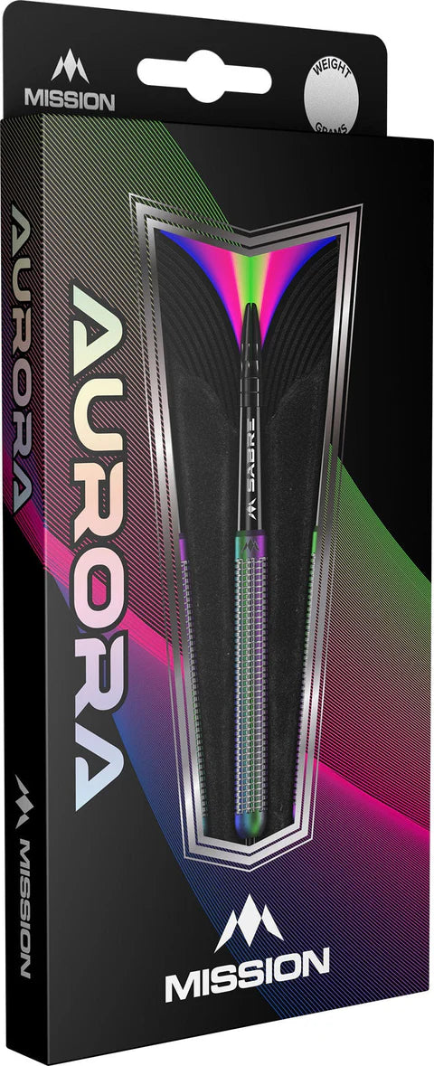 MISSION - AURORA - 90% - CORAL PVD - STEEL TIP DARTS  - 23g/25g