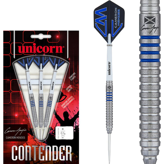 UNICORN - CAMERON MENZIES - CONTENDER SERIES - STEEL TIP DARTS - 90% - 23g