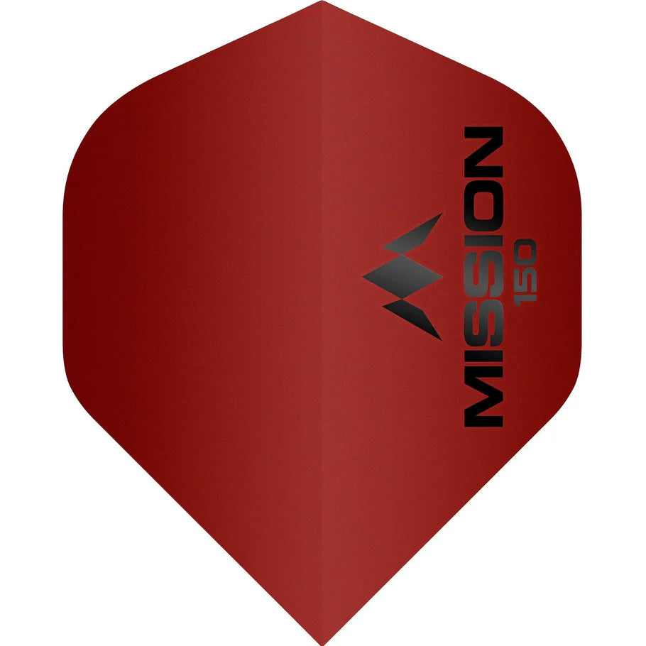 MISSION - LOGO 150 - DART FLIGHTS - 150 MICRON - STD No2 - VARIOUS COLOURS