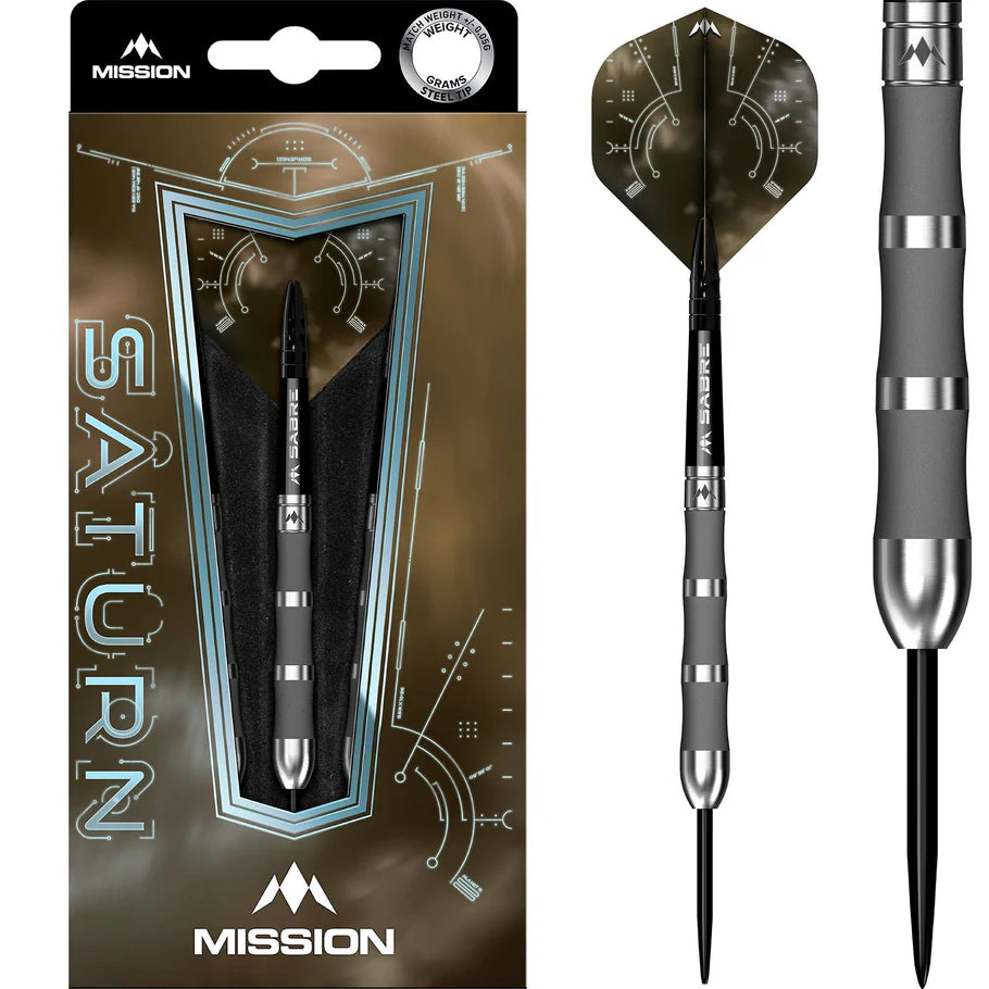 MISSION - SATURN 'FENRIR' - STEEL TIP DARTS  - 90% - 23g/25g