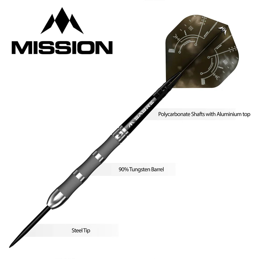 MISSION - SATURN 'FENRIR' - STEEL TIP DARTS  - 90% - 23g/25g