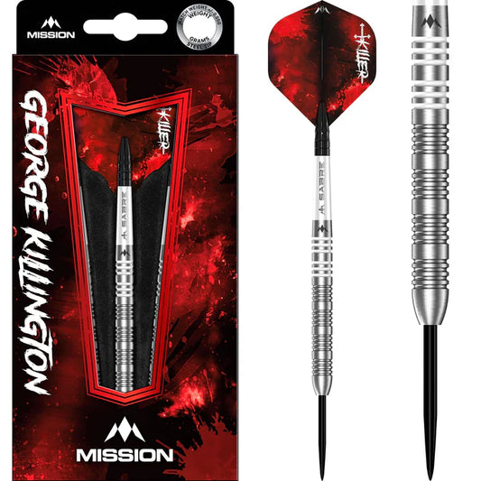 MISSION - GEORGE KILLINGTON - STEEL TIP DARTS - 90% - 22g/24g