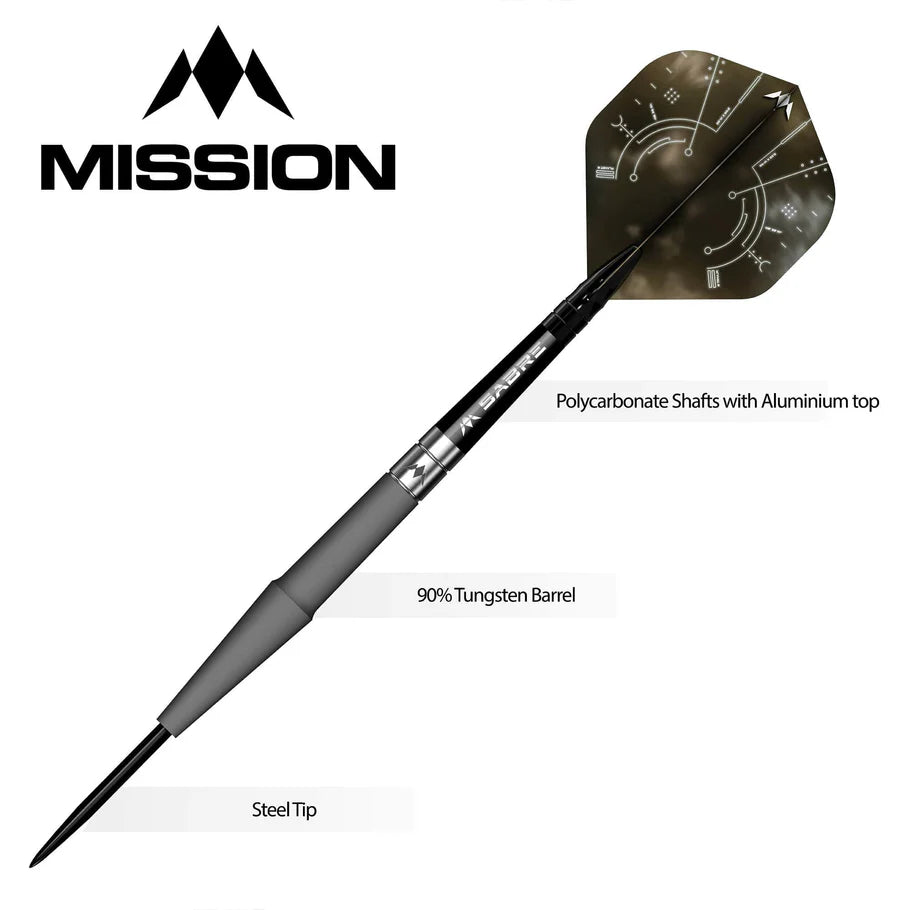 MISSION - SATURN 'HYPERION' - STEEL TIP DARTS  - 90% - 22g/24g