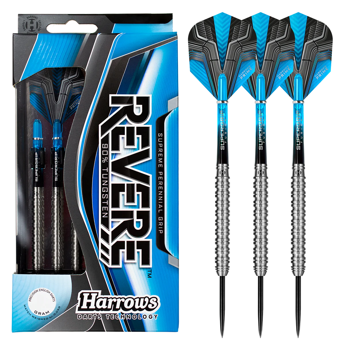 HARROWS - REVERE  - STEEL TIP DARTS - 90% - 21g/22g/23g/24g/25g/26g