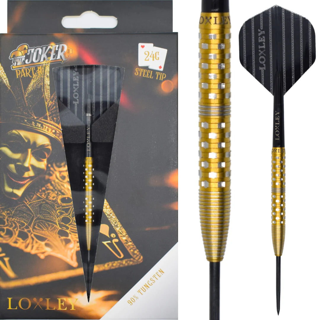 LOXLEY - THE JOKER PART II - STEEL TIP DARTS - 90% - 22g/24g