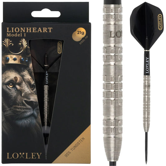 LOXLEY - LIONHEART - MODEL  1 - STEEL TIP DARTS - 95% - 21g/23g/25g