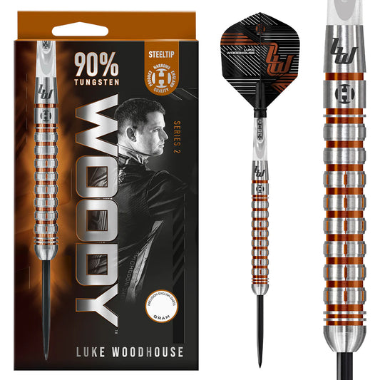 HARROWS - LUKE WOODHOUSE - SERIES 2 - STEEL TIP DARTS - 90% - 21g/23g/25g