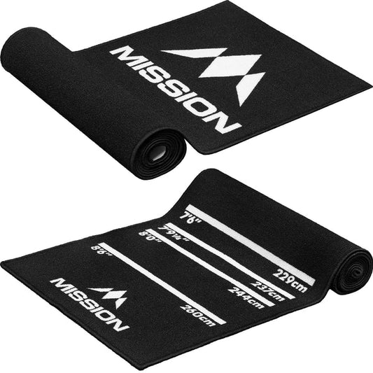 MISSION - DARTS MAT - CARPET NON SLIP BLACK DARTS MAT