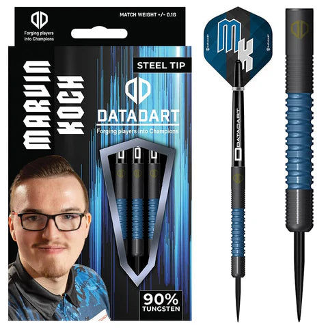 DATADART - MARVIN KOCH - 90% - STEEL TIP DARTS - 22g/24g/26g