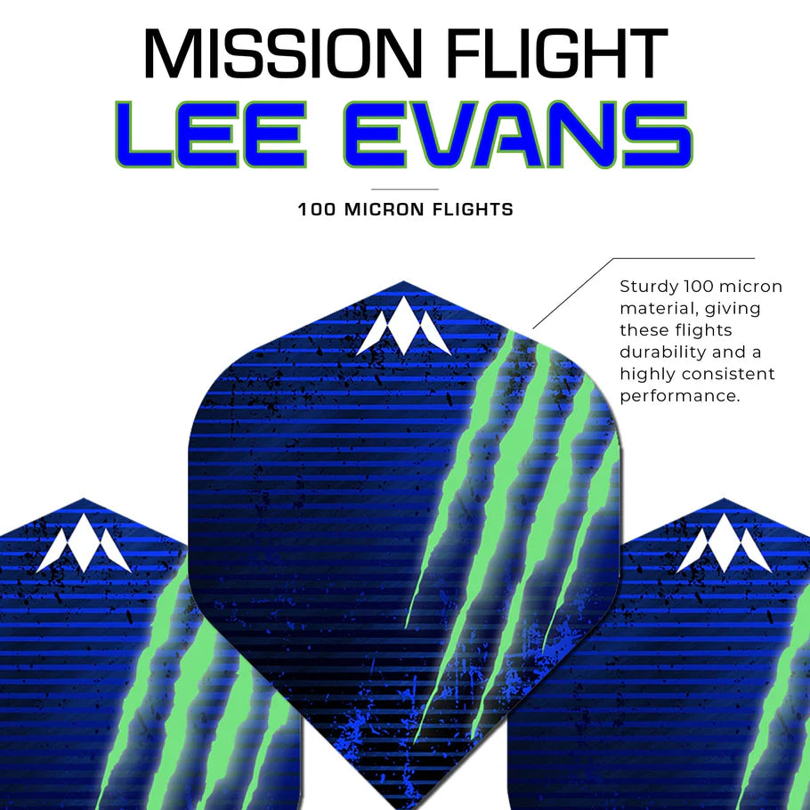 MISSION -  LEE EVANS - SOLO DART FLIGHTS - 100 MICRON - STD No2