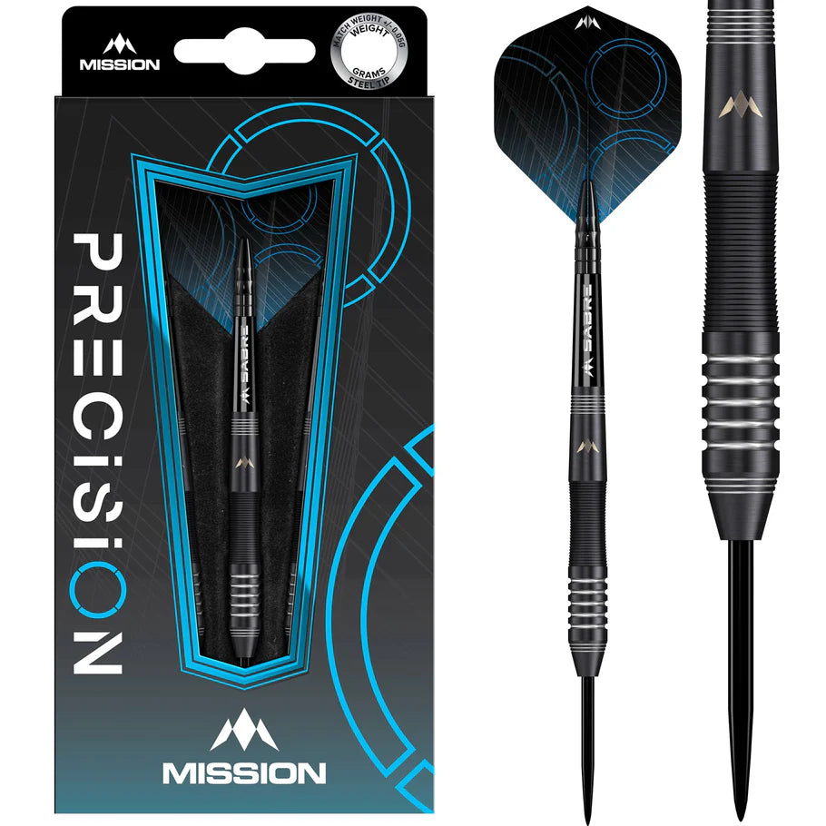 MISSION - PRECISION - STEEL TIP DARTS  - 90% - 23g/25g