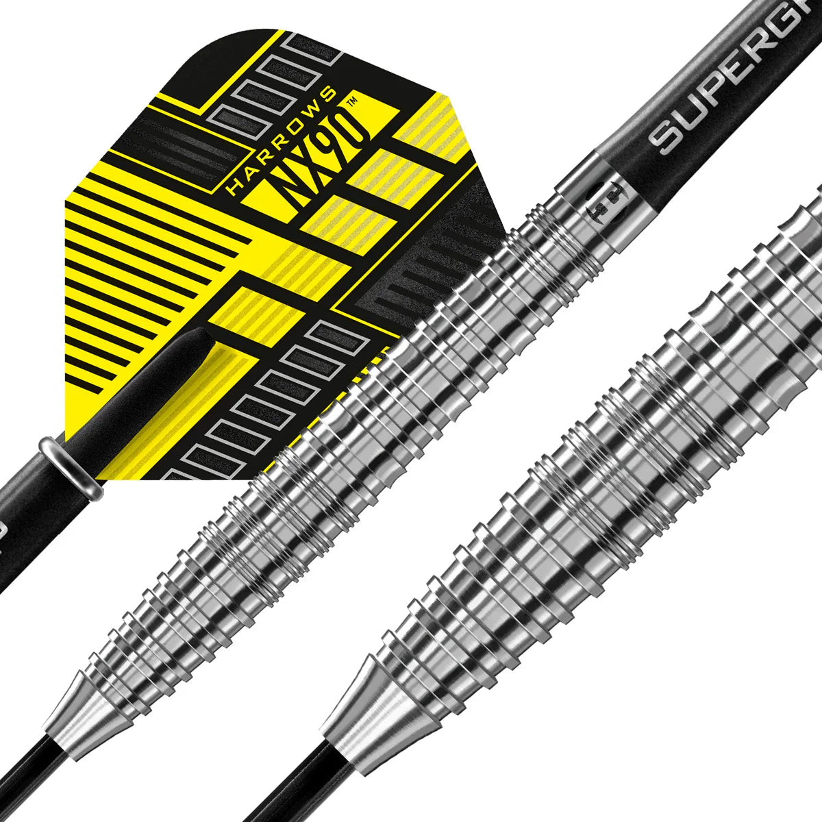 HARROWS - NX90 - SILVER - STEEL TIP DARTS - 90% - 21g/22g/23g/24g/25g/26g