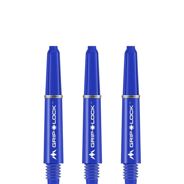 MISSION - GRIPLOCK STEMS - NYLON DARTS STEMS/SHAFTS - With Machined Rings - BLUE