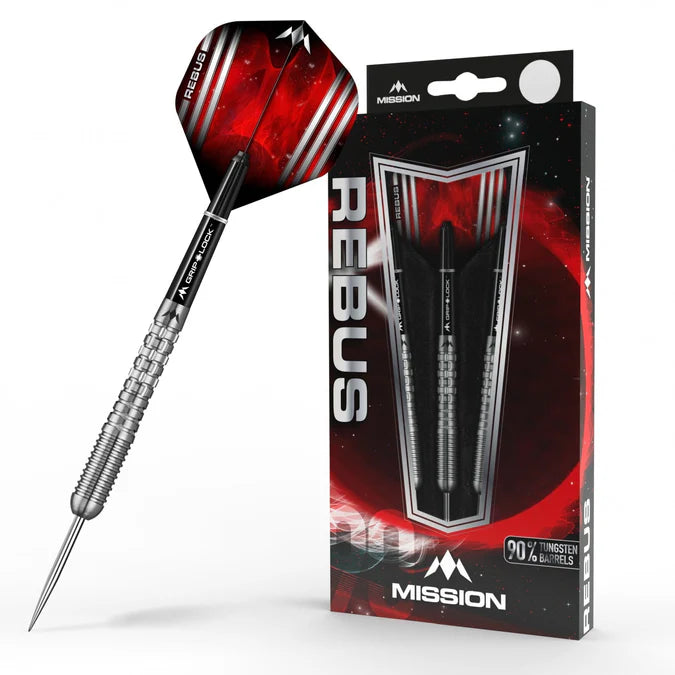 MISSION - REBUS - M2 - STEEL TIP DARTS - 90% - 21g/23g/25g