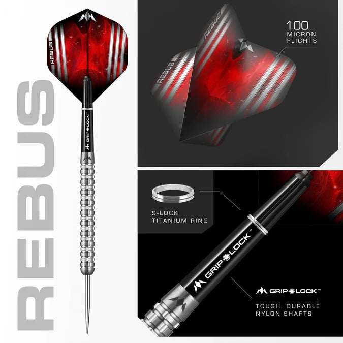 MISSION - REBUS - M3 - STEEL TIP DARTS - 90% - 21g/23g/25g