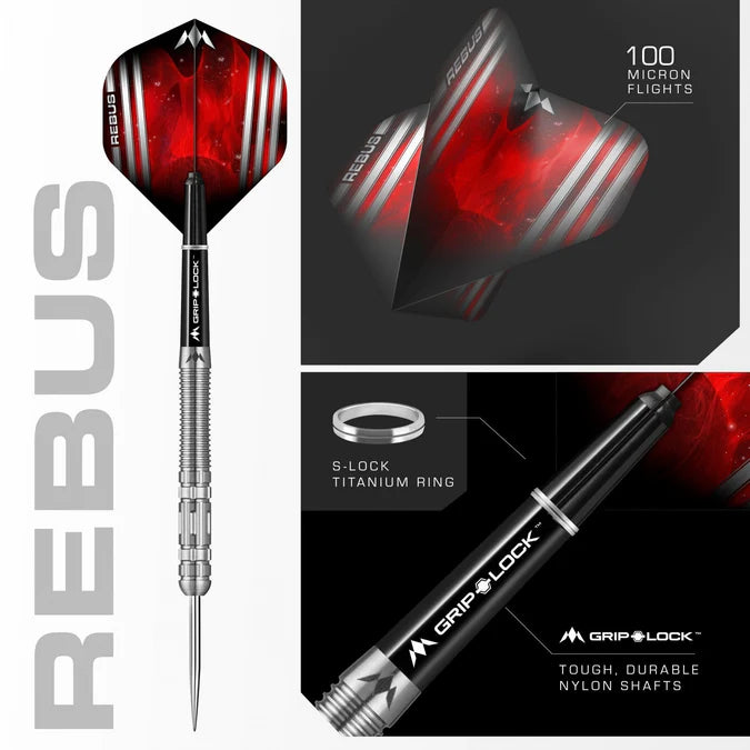 MISSION - REBUS - M4 - STEEL TIP DARTS - 90% - 22g/24g/26g