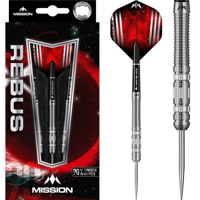 MISSION - REBUS - M4 - STEEL TIP DARTS - 90% - 22g/24g/26g