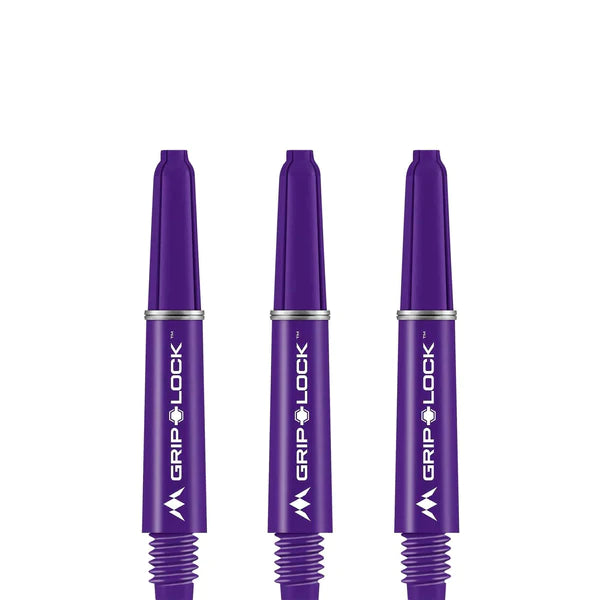 MISSION - GRIPLOCK STEMS - NYLON DARTS STEMS/SHAFTS - With Machined Rings - PURPLE