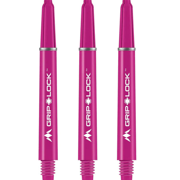 MISSION - GRIPLOCK STEMS - NYLON DARTS STEMS/SHAFTS - With Machined Rings - PINK