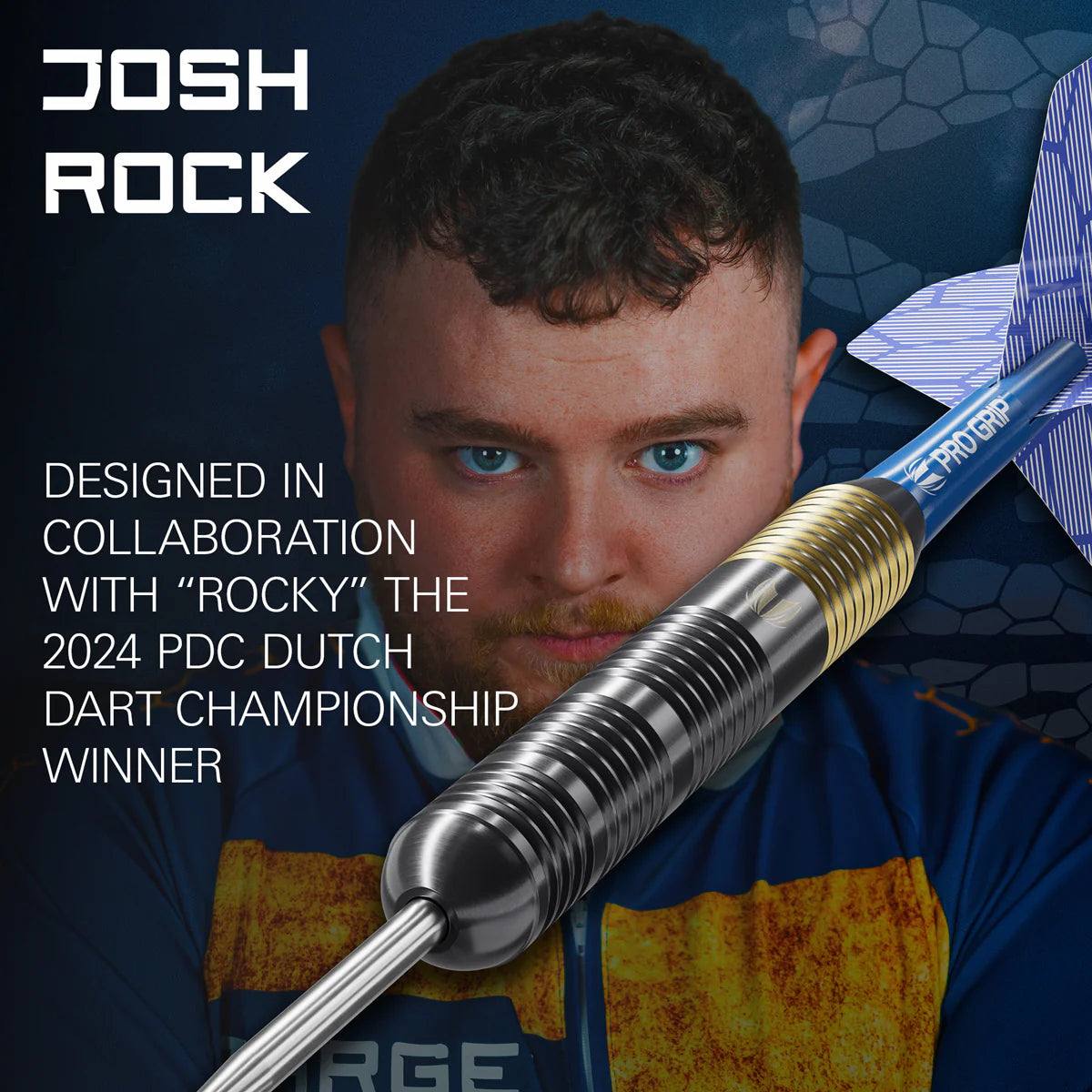 TARGET - JOSH ROCK - BRASS - STEEL TIP POINT - BRASS DARTS - 22g