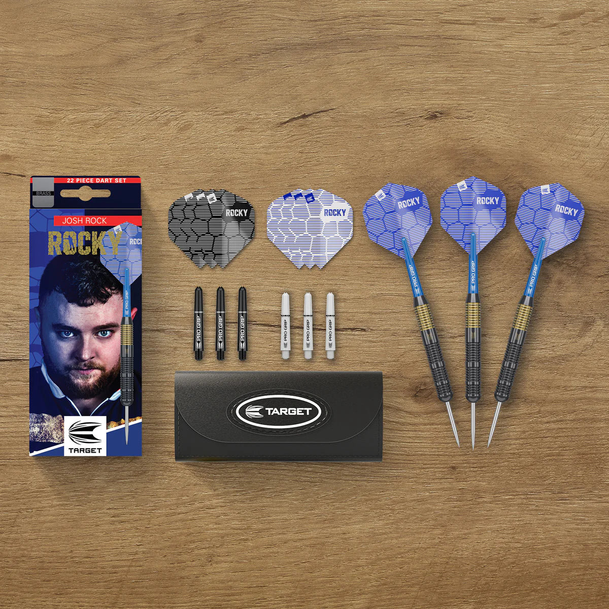 TARGET - JOSH ROCK - BRASS - STEEL TIP POINT - BRASS DARTS - 22g