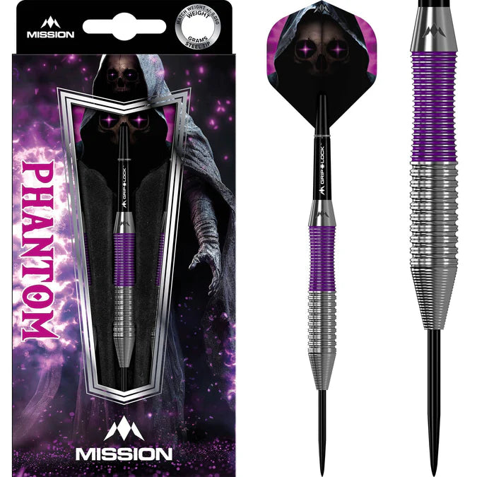 MISSION - PHANTOM - STEEL TIP DARTS - BRASS - BEGINNER DARTS - 22g