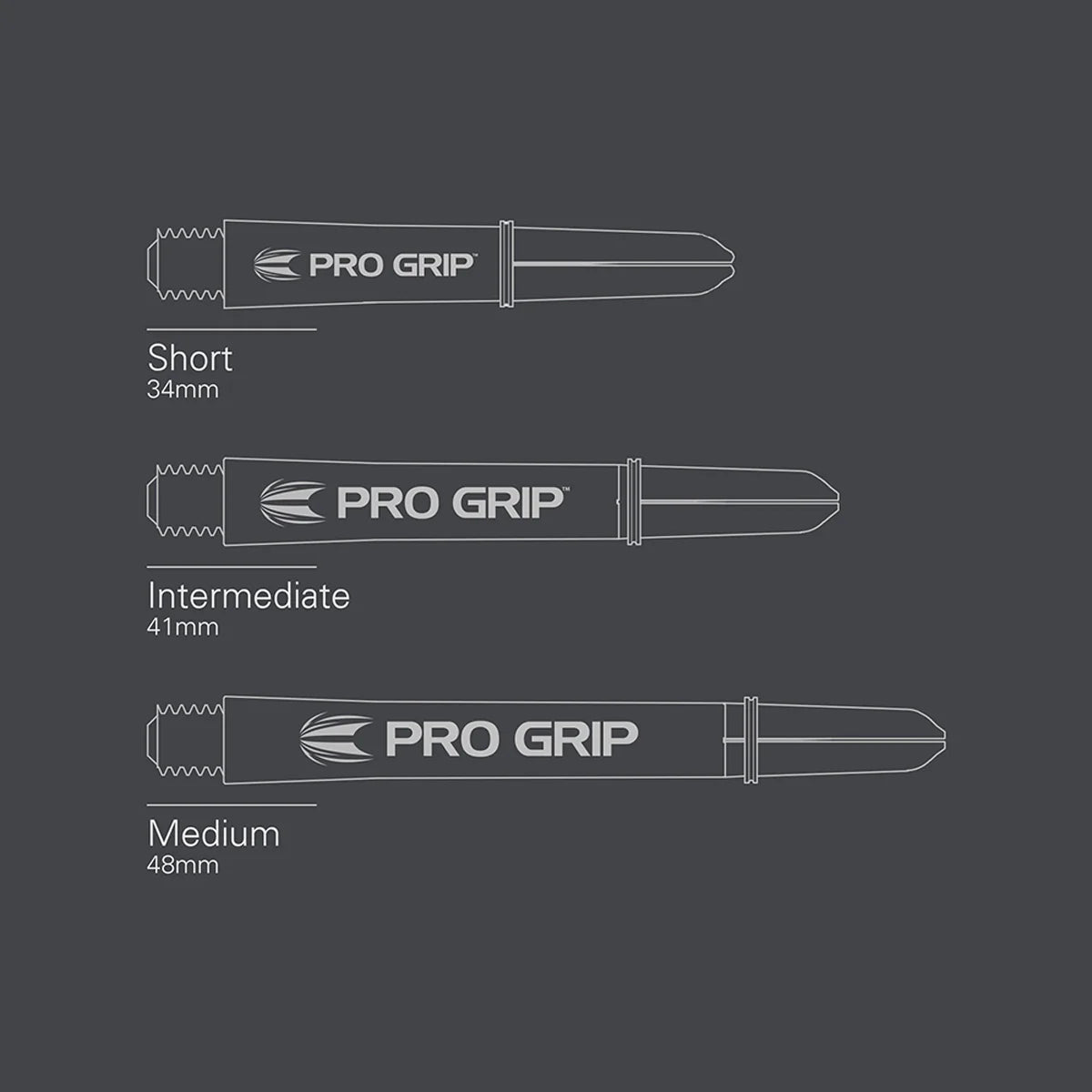 TARGET - PRO GRIP - DART STEMS/SHAFTS - (3 SETS) - CLEAR