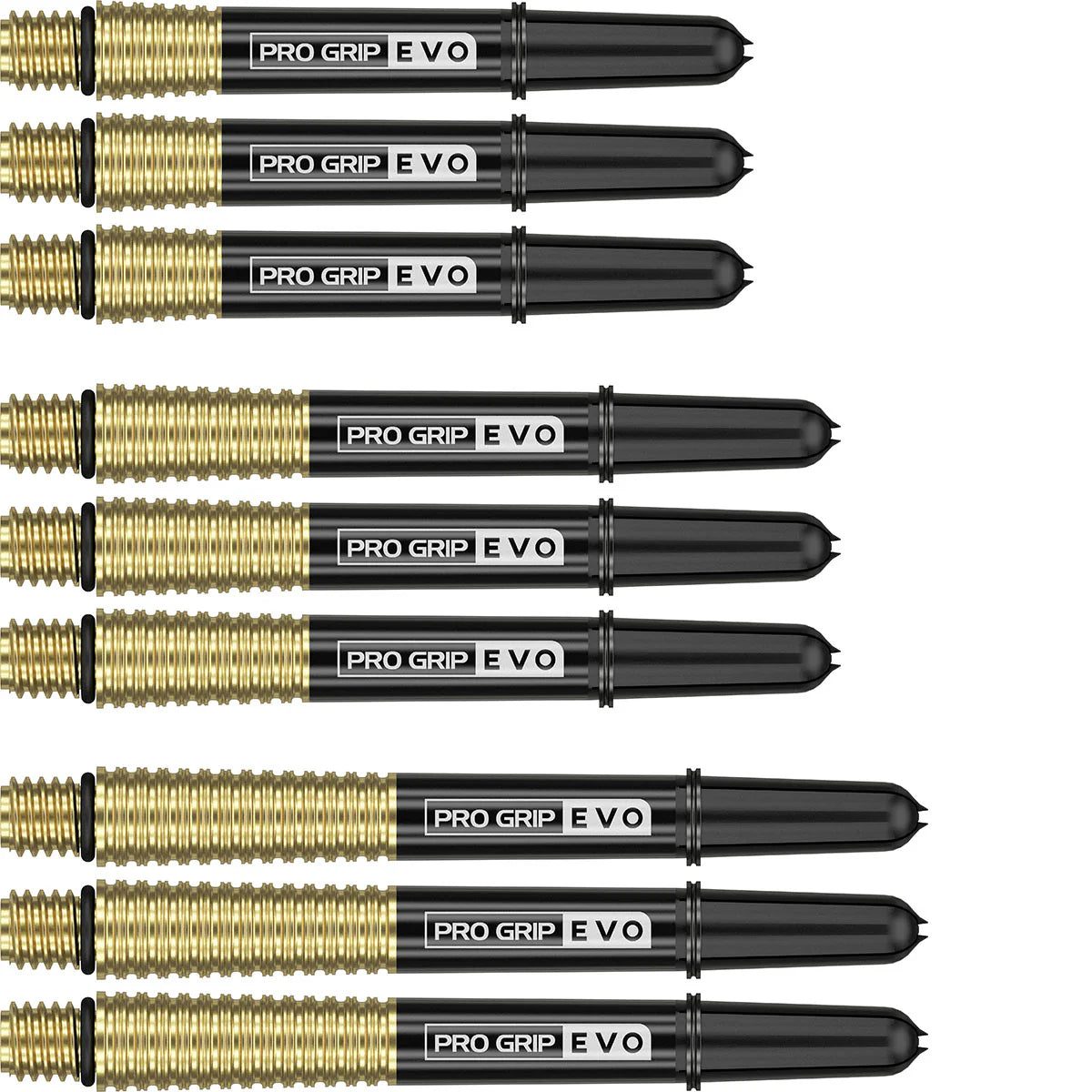 TARGET - PRO GRIP EVO - DART STEMS/SHAFTS - BLACK & GOLD