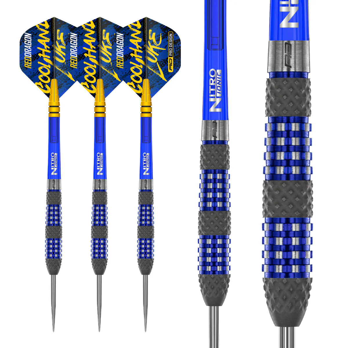 RED DRAGON - LUKE HUMPHRIES - TX2 ATOMISED - STEEL TIP DARTS - 90% - 22g/24g