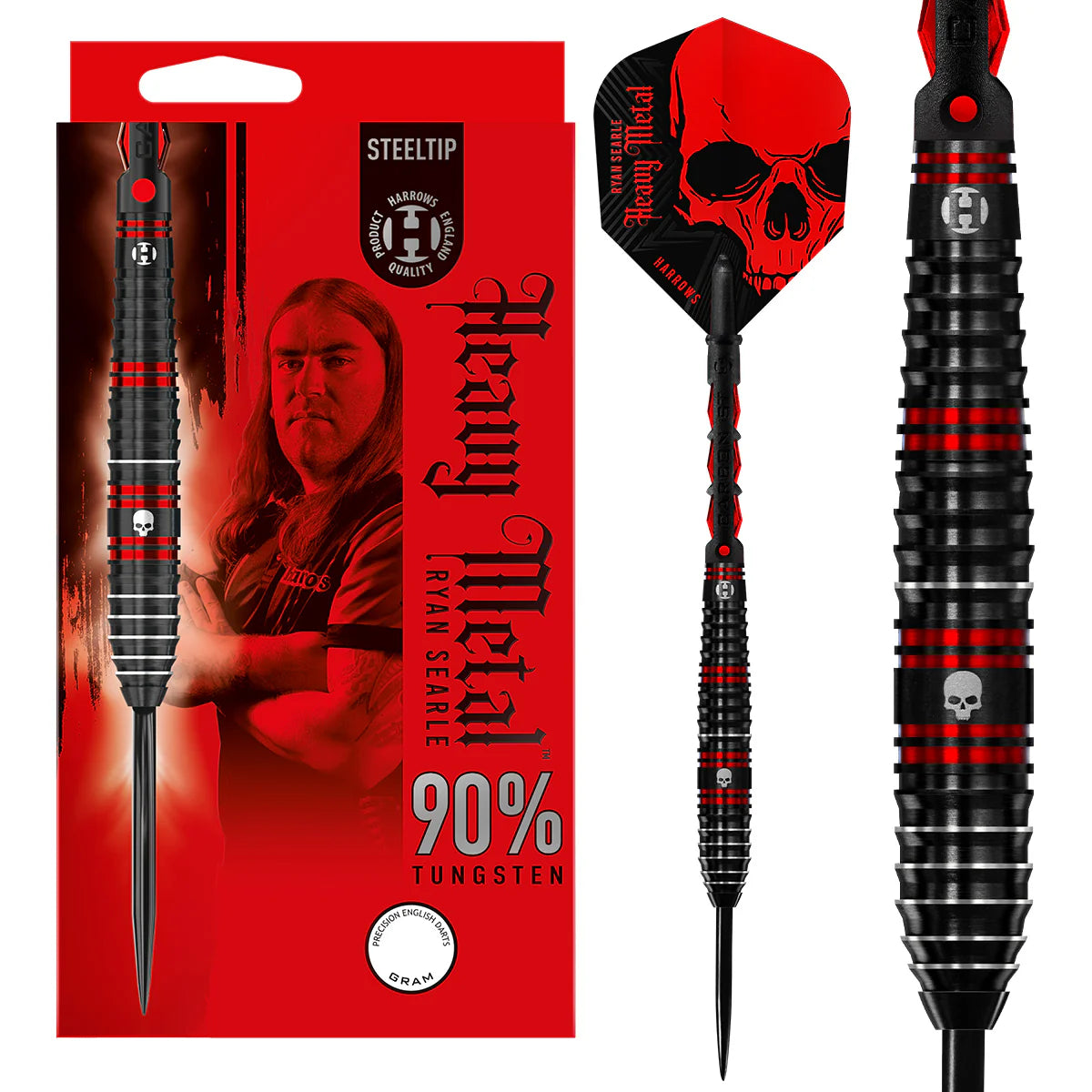 HARROWS - RYAN SEARLE - STEEL TIP DARTS - 90% - 22g/23g/24g/26g/30g/32g