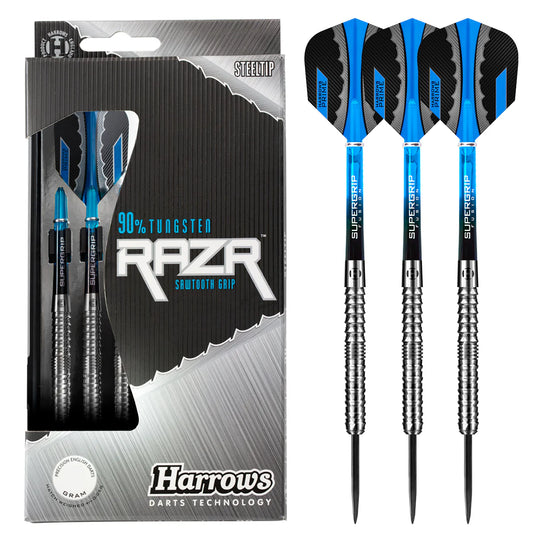 HARROWS - RAZR - STRAIGHT BARREL - STEEL TIP DARTS - 90% - 21g/23g/25g/28g/30g