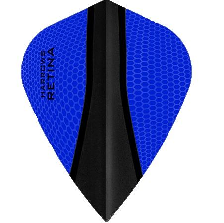 HARROWS - RETINA X - KITE SHAPE - DARTS FLIGHTS - DARK BLUE/BLACK