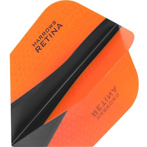 HARROWS - RETINA X - STANDARD No.6 - DARTS FLIGHTS - ORANGE/BLACK