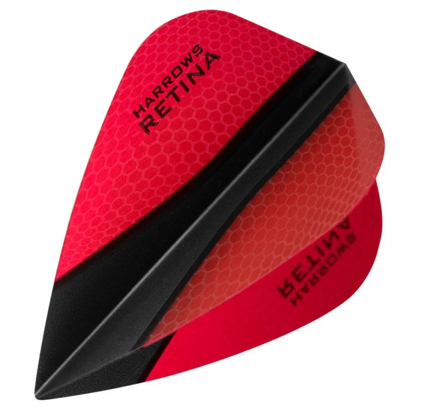 HARROWS - RETINA X - KITE SHAPE - DARTS FLIGHTS - RED/BLACK