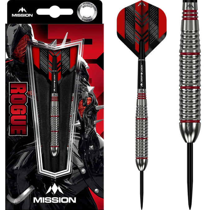 MISSION - ROGUE - STEEL TIP DARTS - BRASS - BEGINNER DARTS - 22g