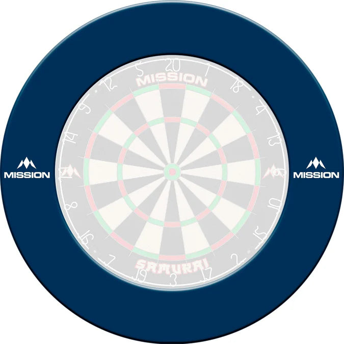 MISSION - PRO DARTBOARD SURROUND - MISSION LOGO - RED/BLUE/BLACK