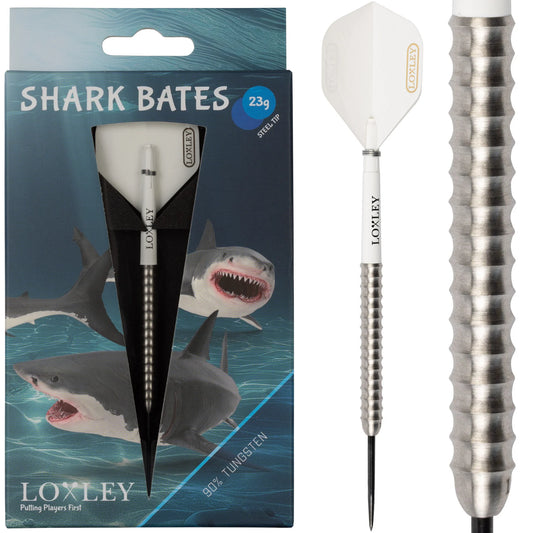 LOXLEY - SHARK BATES - STEEL TIP DARTS - 90% - 23g