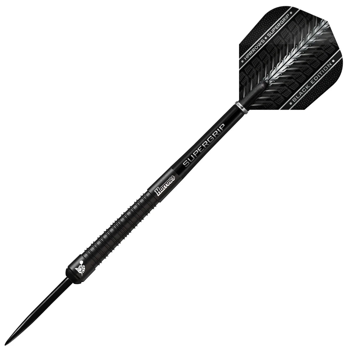 HARROWS - SUPERGRIP - BLACK - STEEL TIP DARTS - 90% - 21g/22g/23g/24g/25g/26g/28g/30g