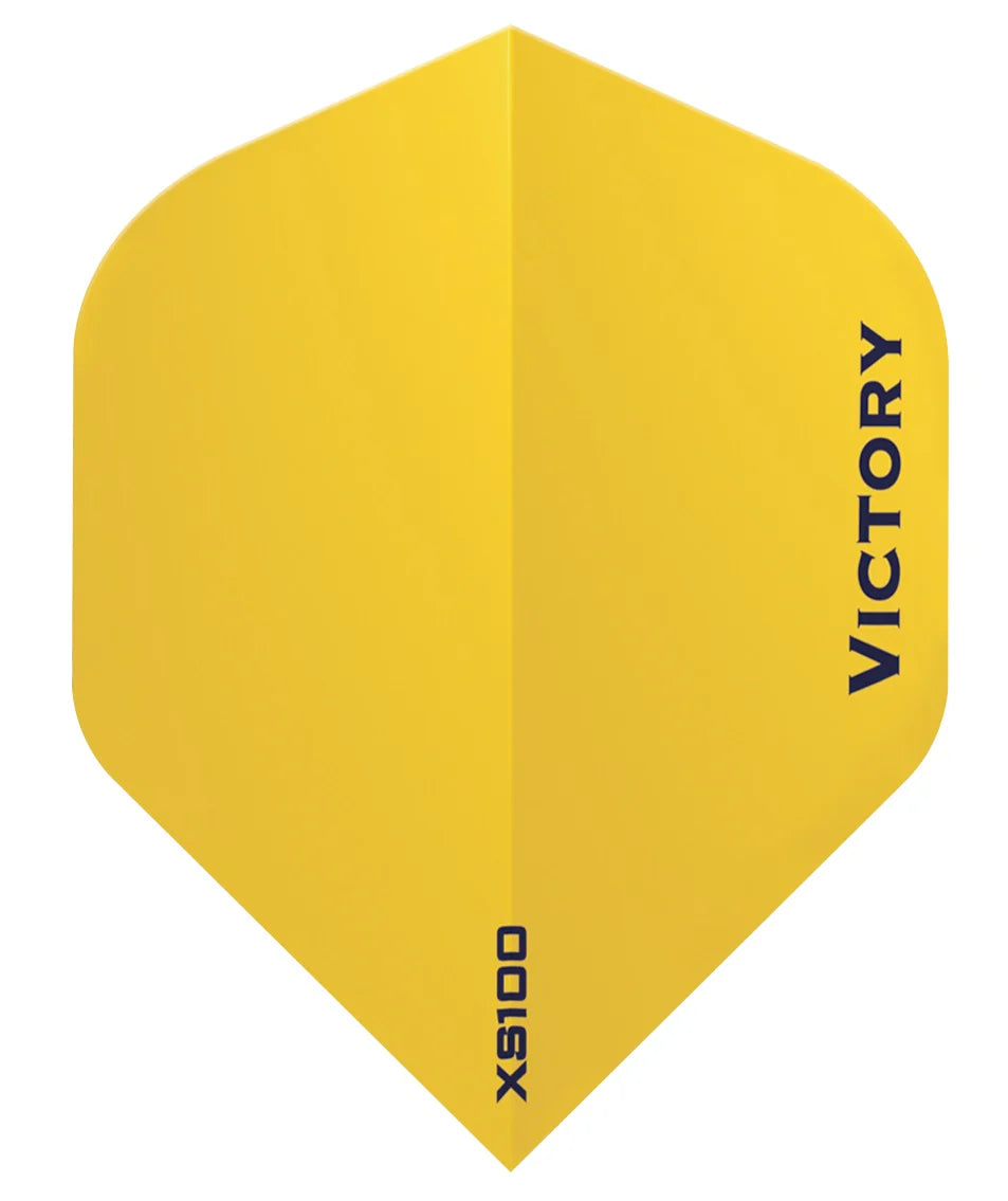 VICTORY - XS100 - EXTRA STRONG DARTS FLIGHTS - 100 MICRON - STANDARD No.2 - YELLOW