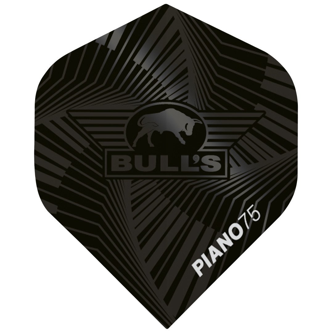 BULL'S (NL) - PIANO 75 - FLIGHTS - STANDARD (No.2) - 5 SETS - BLACK