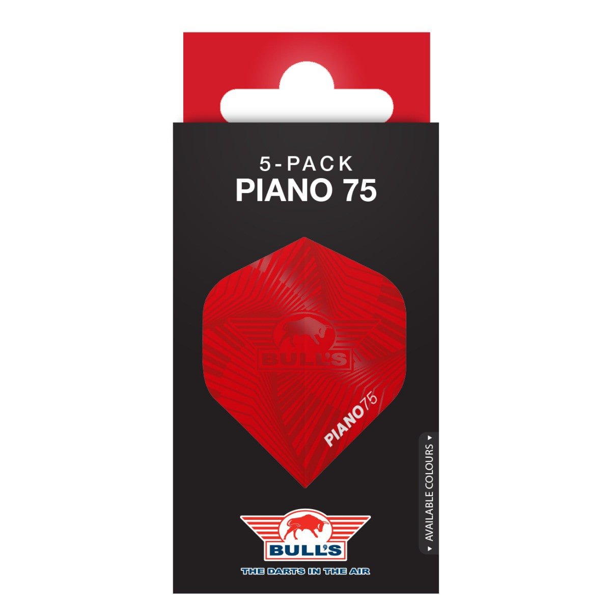 BULL'S (NL) - PIANO 75 - FLIGHTS - STANDARD (No.2) - 5 SETS - RED