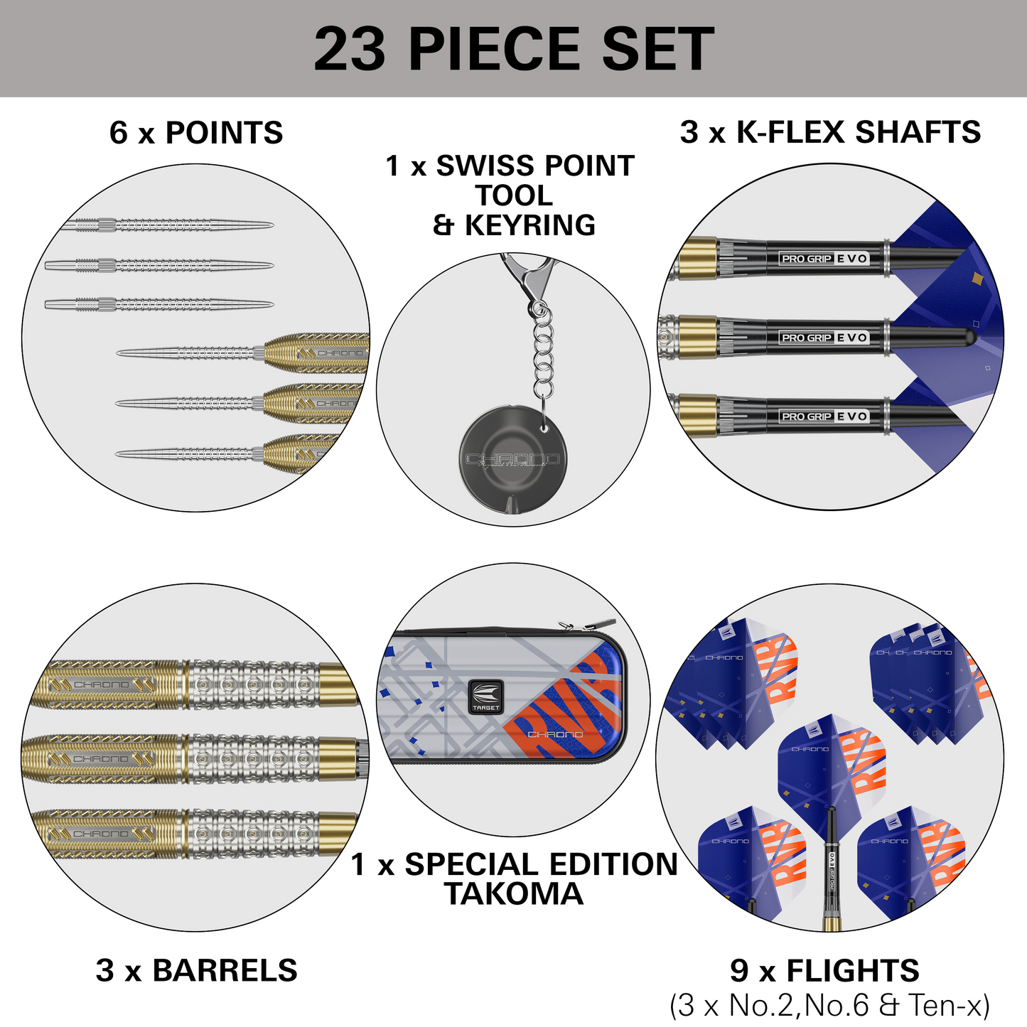 TARGET - RAYMOND VAN BARNEVELD - CHRONO - SWISS POINT - 95% - 21g/23g/25g