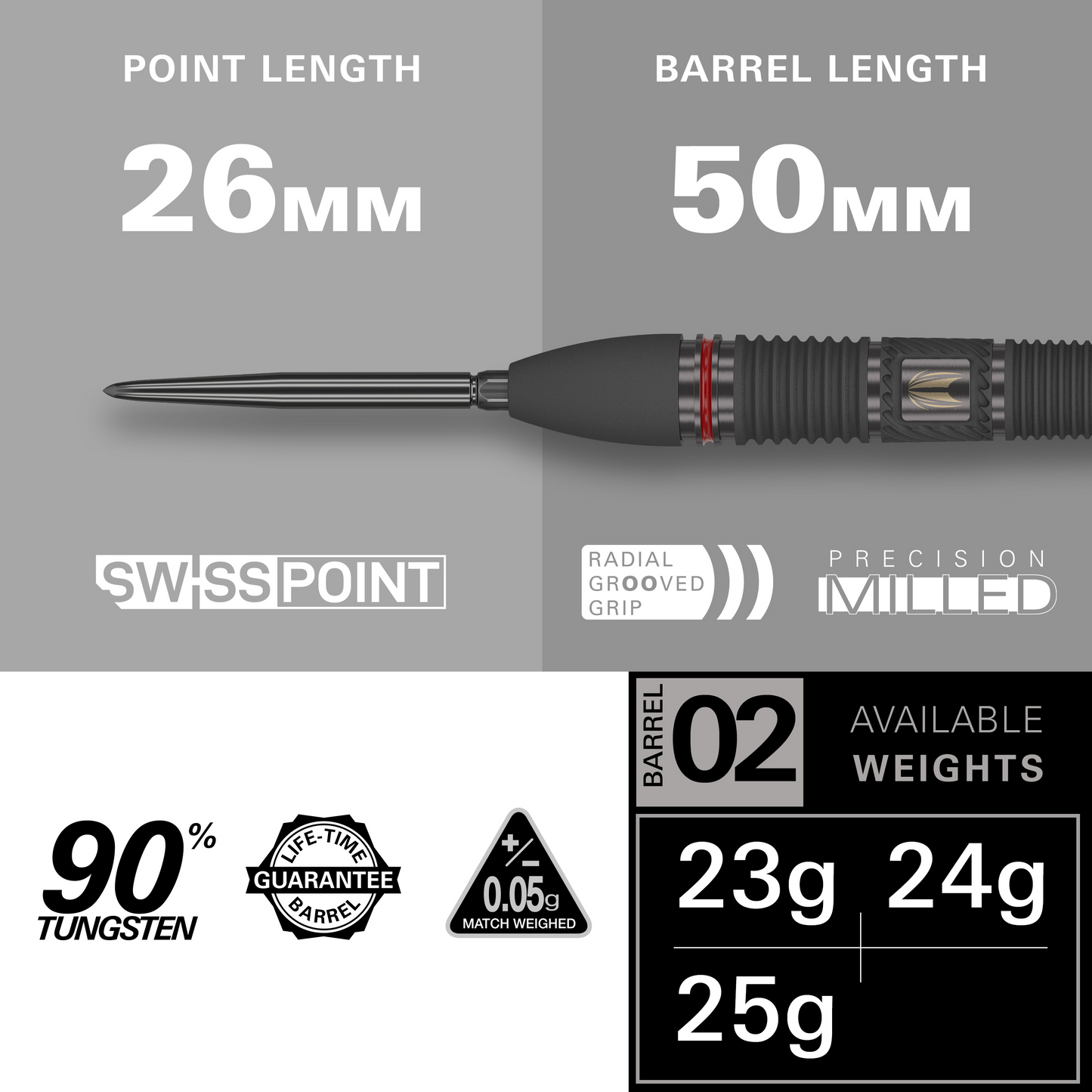 TARGET - SCOPE - 02 - SWISS POINT - 90% - 23g/24g/25g