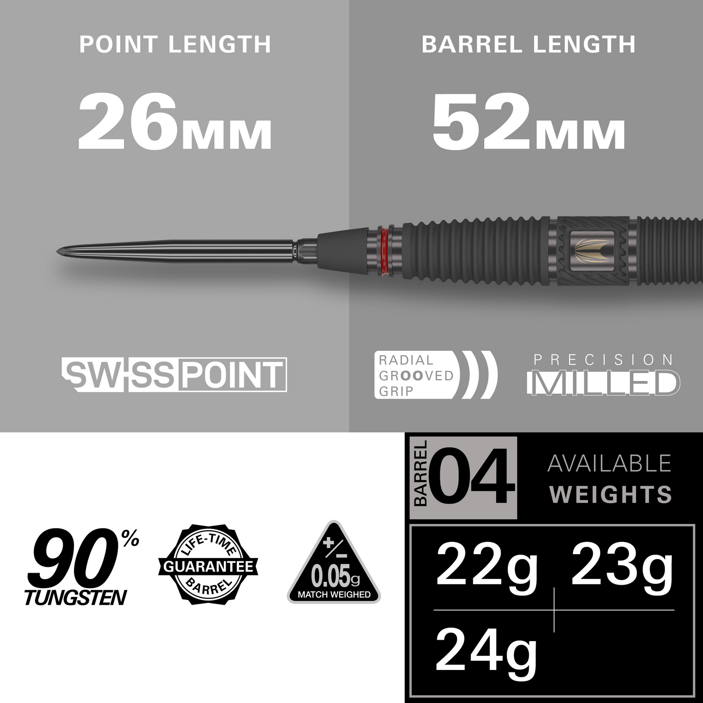 TARGET - SCOPE - 04 - SWISS POINT - 90% - 22g/23g/24g