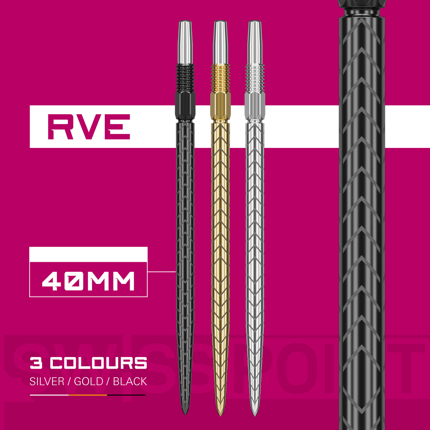 TARGET SWISS POINTS -  'RVE' - REPLACEMENT/SPARE SWISS POINTS - 26mm/30mm/35mm/40mm