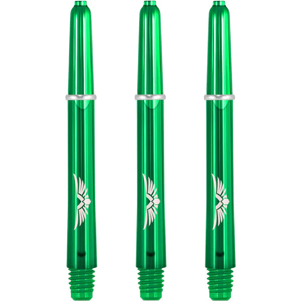 SHOT - EAGLE CLAW - Strong Polycarbonate Stems/Shafts- With Machined Rings - 'GREEN'